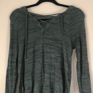 American Eagle soft & sexy lace up long sleeve